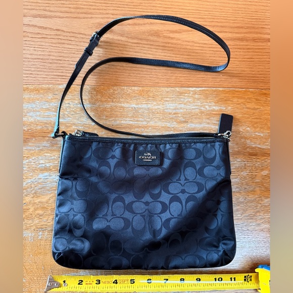 Coach Handbags - Coach Black Monogram Crossbody Bag